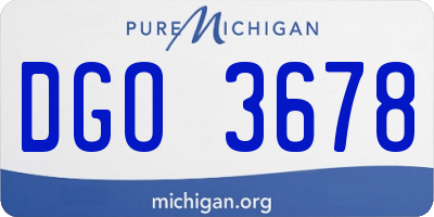 MI license plate DGO3678