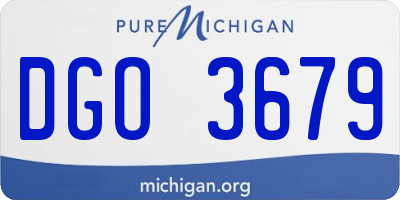 MI license plate DGO3679