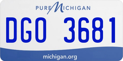MI license plate DGO3681