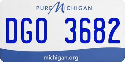 MI license plate DGO3682