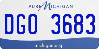 MI license plate DGO3683