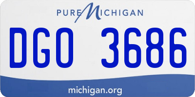 MI license plate DGO3686