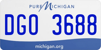 MI license plate DGO3688