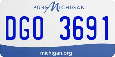 MI license plate DGO3691