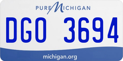 MI license plate DGO3694