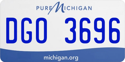 MI license plate DGO3696
