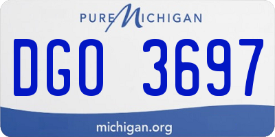 MI license plate DGO3697