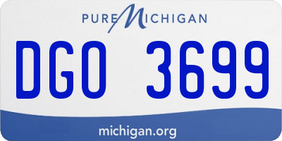 MI license plate DGO3699