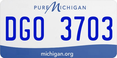 MI license plate DGO3703