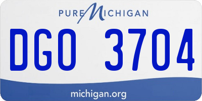 MI license plate DGO3704