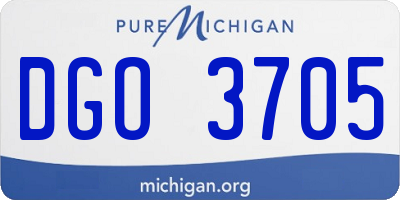 MI license plate DGO3705