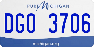 MI license plate DGO3706