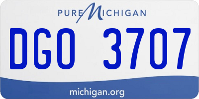 MI license plate DGO3707