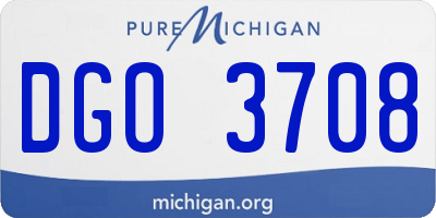 MI license plate DGO3708