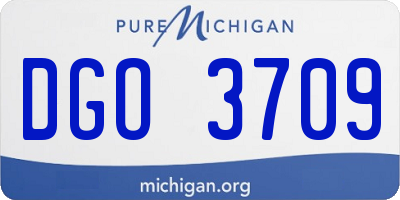 MI license plate DGO3709