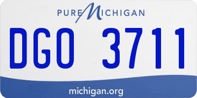 MI license plate DGO3711