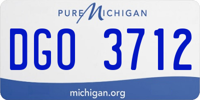 MI license plate DGO3712