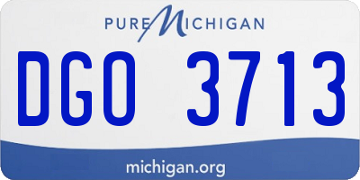 MI license plate DGO3713