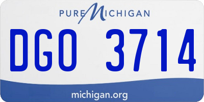 MI license plate DGO3714