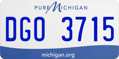 MI license plate DGO3715