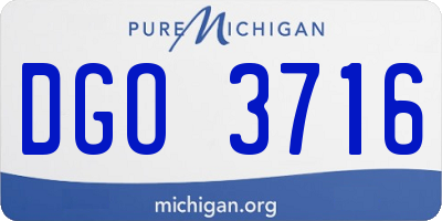 MI license plate DGO3716