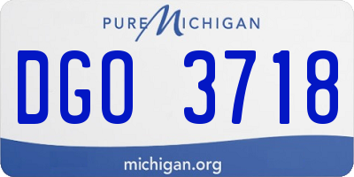 MI license plate DGO3718