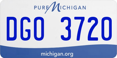 MI license plate DGO3720