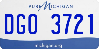 MI license plate DGO3721
