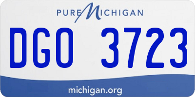 MI license plate DGO3723