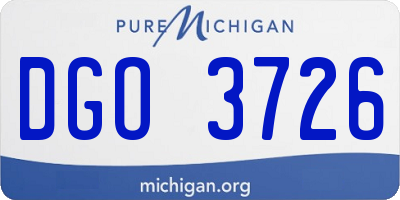 MI license plate DGO3726