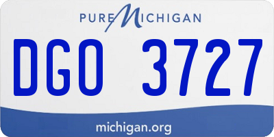 MI license plate DGO3727