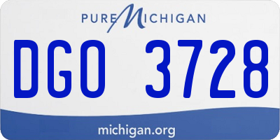 MI license plate DGO3728
