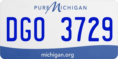 MI license plate DGO3729