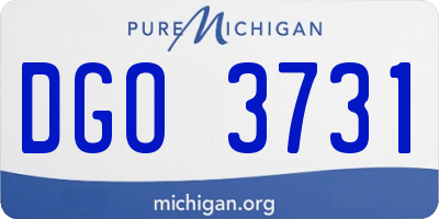 MI license plate DGO3731
