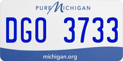 MI license plate DGO3733