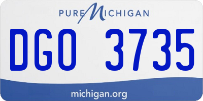 MI license plate DGO3735