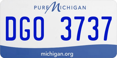 MI license plate DGO3737