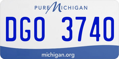 MI license plate DGO3740