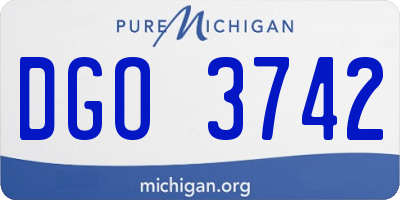 MI license plate DGO3742