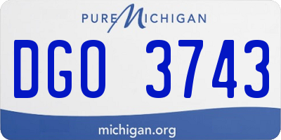 MI license plate DGO3743