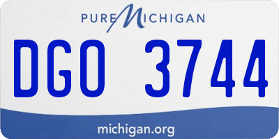 MI license plate DGO3744