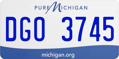 MI license plate DGO3745
