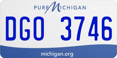 MI license plate DGO3746