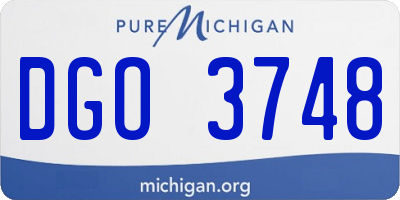 MI license plate DGO3748