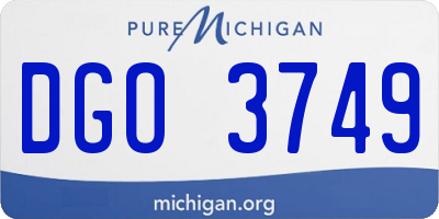 MI license plate DGO3749