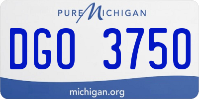 MI license plate DGO3750