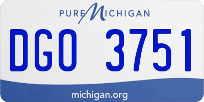 MI license plate DGO3751