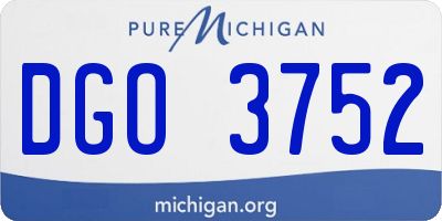 MI license plate DGO3752