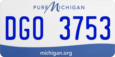 MI license plate DGO3753