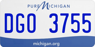 MI license plate DGO3755